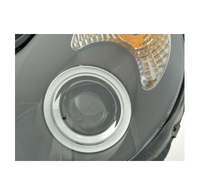 Faros Delanteros Set Angel Eyes Mercedes Clase C Modelo W203  00-07 Negro Fk Automotive