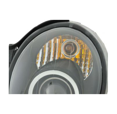 Faros Delanteros Set Angel Eyes Mercedes Clk Modelo W208  98-02 Negro Fk Automotive