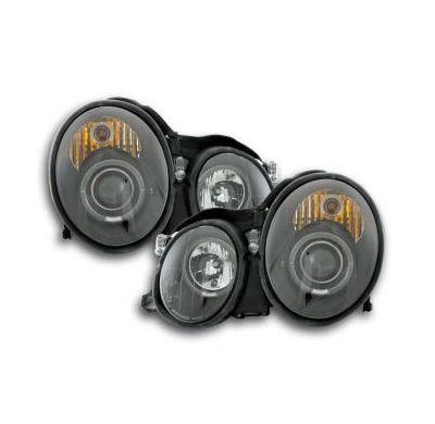 Faros Delanteros Set Angel Eyes Mercedes Clk Modelo W208  98-02 Negro Fk Automotive