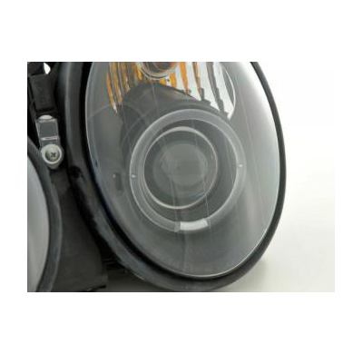 Faros Delanteros Set Angel Eyes Mercedes Clk Modelo W208  98-02 Negro Fk Automotive