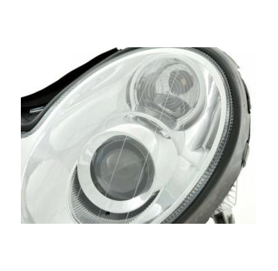 Faros Delanteros Set  Mercedes-Benz Clk 209  03-08, Cromado Fk Automotive