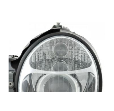 Faros Delanteros Set Angel Eyes Mercedes Benz Clase E Modelo W210 Cromado Fk Automotive