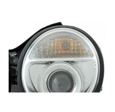 Faros Delanteros Set Angel Eyes Mercedes Clase E Modelo W210  95-98 Cromado Fk Automotive