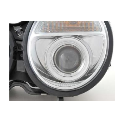 Faros Delanteros Set Angel Eyes Mercedes Clase E Modelo W210  95-98 Cromado Fk Automotive
