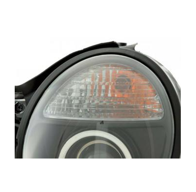 Faros Delanteros Set Angel Eyes Mercedes Clase E Modelo W210  95-98 Negro Fk Automotive