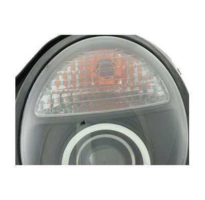 Faros Delanteros Set Angel Eyes Mercedes Clase E Modelo W210  97-01 Negro Fk Automotive