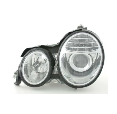Faros Delanteros Set Angel Eyes Mercedes Benz Clase E Modelo W210  95-98 Cromado Fk Automotive