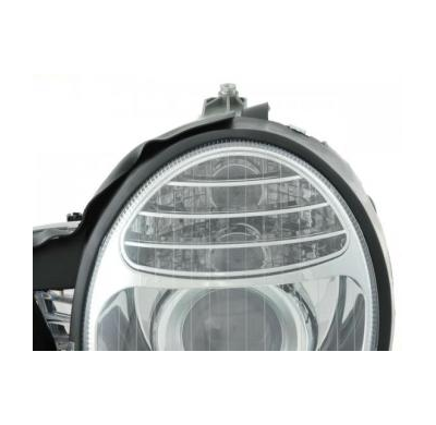 Faros Delanteros Set Angel Eyes Mercedes Benz Clase E Modelo W210  95-98 Cromado Fk Automotive