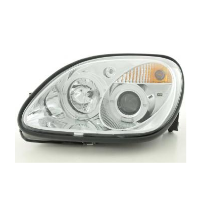 Faros Delanteros Set Angel Eyes Mercedes Benz Slk Modelo R170  96-97 / 01-02 Cromado Fk Automotive