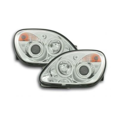 Faros Delanteros Set Angel Eyes Mercedes Benz Slk Modelo R170  96-02 Cromado Fk Automotive
