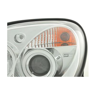Faros Delanteros Set Angel Eyes Mercedes Benz Slk Modelo R170  96-02 Cromado Fk Automotive