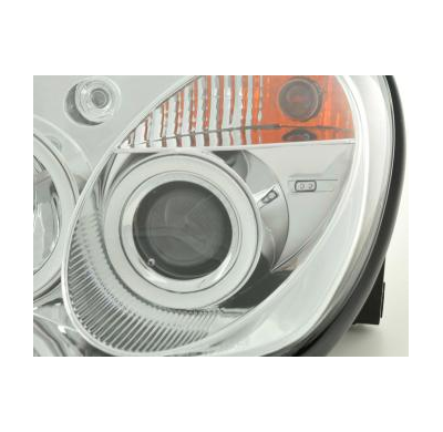 Faros Delanteros Set Angel Eyes Mercedes Benz Slk Modelo R170  96-02 Cromado Fk Automotive