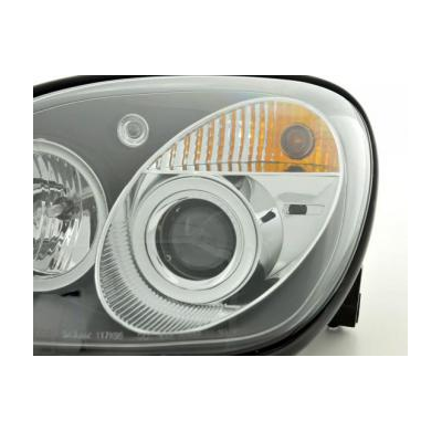 Faros Delanteros Set Angel Eyes Mercedes Benz Slk Modelo R170  96-02 Negro Fk Automotive