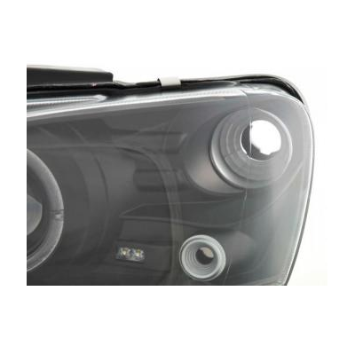 Faros Delanteros Set Angel Eyes Peugeot 106  96-03 Negro Fk Automotive