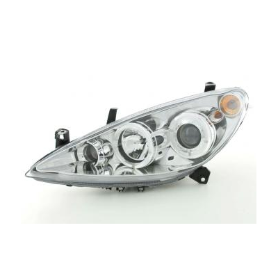 Faros Delanteros Set Angel Eyes Peugeot 307  01-06 Cromado Fk Automotive