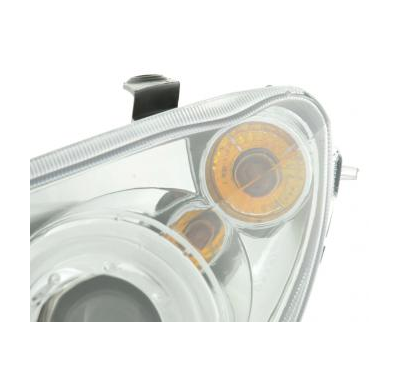 Faros Delanteros Set Angel Eyes Peugeot 307  01-06 Cromado Fk Automotive