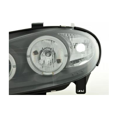 Faros Delanteros Set Angel Eyes Renault Megane 1 3/5-Ptas.  99-02 Negro Fk Automotive