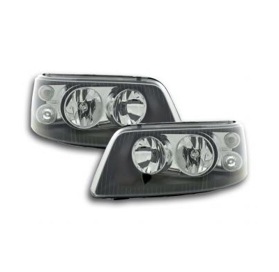 Faros Delanteros Set Angel Eyes Vw Bus T5 Modelo 7j/7h  03-09 Negro Fk Automotive