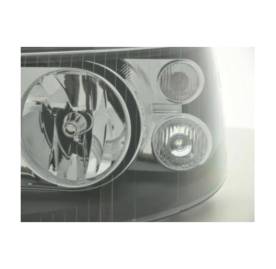 Faros Delanteros Set Angel Eyes Vw Bus T5 Modelo 7j/7h  03-09 Negro Fk Automotive