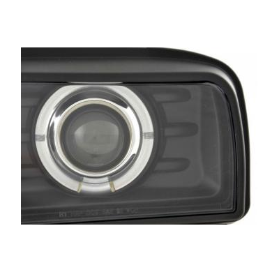 Faros Delanteros Set Angel Eyes Vw Corrado Modelo 53i  1987-1995 Negro Fk Automotive