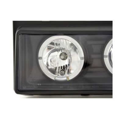 Faros Delanteros Set Angel Eyes Vw Corrado Modelo 53i  1987-1995 Negro Fk Automotive