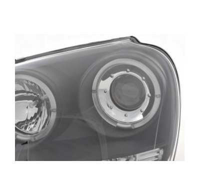 Faros Delanteros Set Angel Eyes Vw Golf 5 Modelo 1k  03-08 Negro Fk Automotive