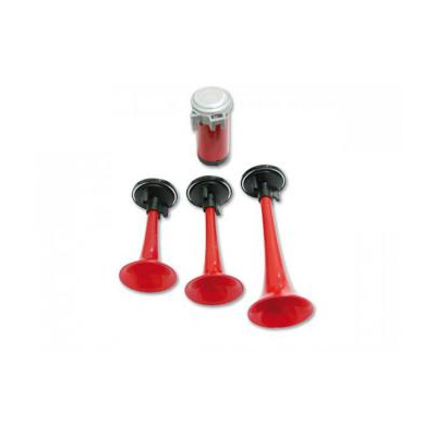 Bocina, Roja Air Horn 3-Sounds - Size: 140/160/210 Mm - Compressor Included