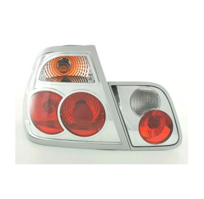 Kit De Pilotos Traseros Bmw Serie 3 Sedan Modelo E46  98-01 Cromado M. Intermitente  Fk Automotive