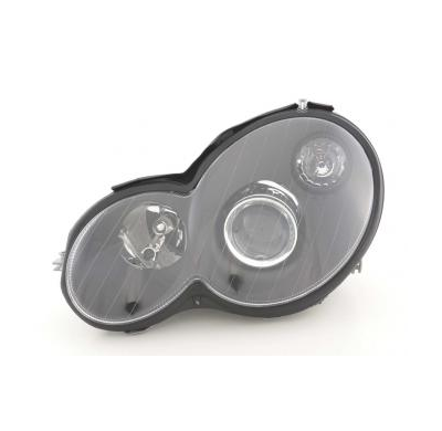 Faros Delanteros Set Angel Eyes Mercedes-Benz Clase C Sportcoupe Modelo W203, Negro Fk Automotive