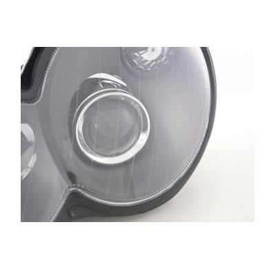 Faros Delanteros Set Angel Eyes Mercedes-Benz Clase C Sportcoupe Modelo W203, Negro Fk Automotive
