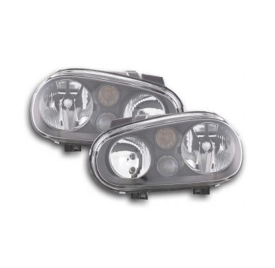 Faros Delanteros Set Angel Eyes Vw Golf 4 Modelo 1j  98-03 Negro Fk Automotive