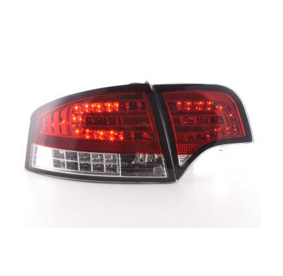 Kit De Pilotos Traseros Led Audi A4 Sedan Modelo 8e  04-07 Rojo/Color Claro Fk Automotive