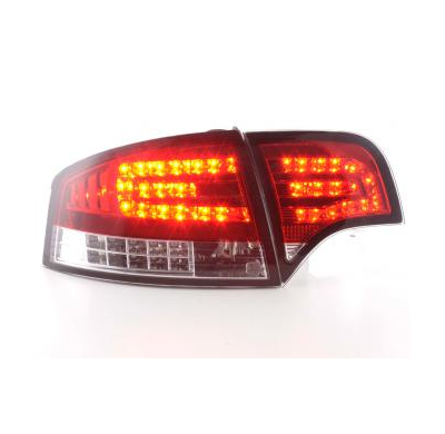 Kit De Pilotos Traseros Led Audi A4 Sedan Modelo 8e  04-07 Rojo/Color Claro Fk Automotive