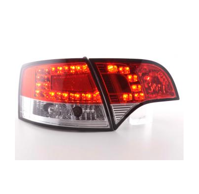 Kit De Pilotos Traseros Led Audi A4 Avant Modelo 8e  04-08 Rojo/Color Claro Fk Automotive