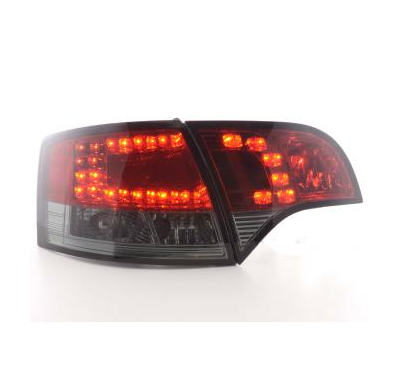 Kit De Pilotos Traseros Led Audi A4 Avant Modelo 8e  04-08 Rojo/Negro Fk Automotive