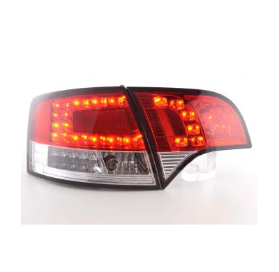 Kit De Pilotos Traseros Led Audi A4 Avant Modelo 8e  04-08 Rojo/Color Claro Fk Automotive
