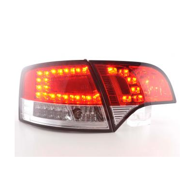 Kit De Pilotos Traseros Led Audi A4 Avant Modelo 8e  04-08 Rojo/Color Claro Fk Automotive