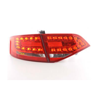 Kit De Pilotos Traseros Led Audi A4 Modelo 8k Sedan, Rojo/Color Claro Fk Automotive