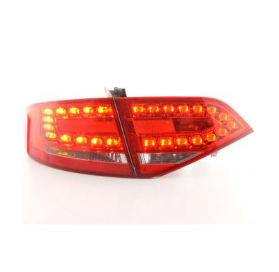 Kit De Pilotos Traseros Led Audi A4 Modelo 8k Sedan, Rojo/Color Claro Fk Automotive