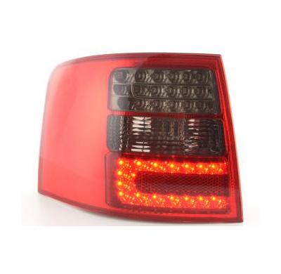Kit De Pilotos Traseros Led Audi A6 Avant Modelo 4b  97-03 Negro/Rojo Fk Automotive