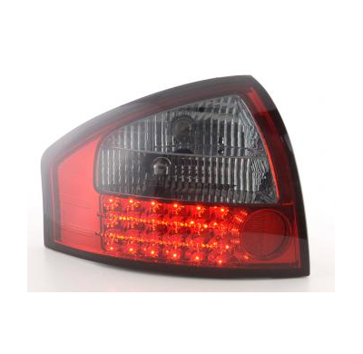 Kit De Pilotos Traseros Led Audi A6 Sedan Modelo 4b  97-03 Rojo/Negro Fk Automotive