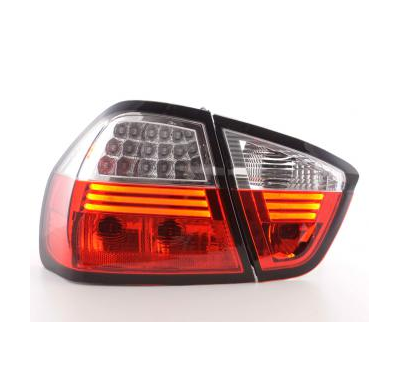 Kit De Pilotos Traseros Led Bmw Serie 3 Sedan Modelo E90  05-08 Color Claro/Rojo Fk Automotive