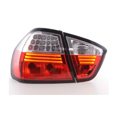 Kit De Pilotos Traseros Led Bmw Serie 3 Sedan Modelo E90  05-08 Color Claro/Rojo Fk Automotive