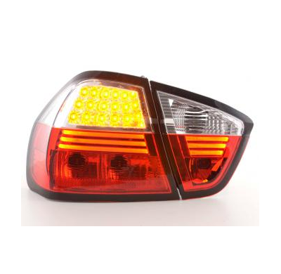 Kit De Pilotos Traseros Led Bmw Serie 3 Sedan Modelo E90  05-08 Color Claro/Rojo Fk Automotive