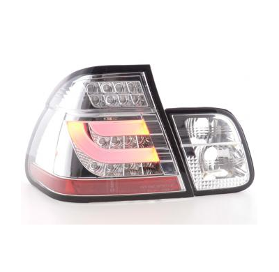 Kit De Pilotos Traseros Led Bmw Serie 3 E46 Sedan  98-01 Cromado Fk Automotive