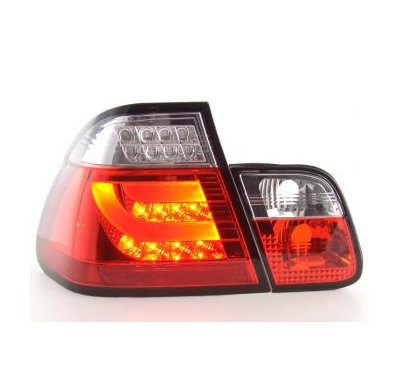 Kit De Pilotos Traseros Led Bmw Serie 3 E46 Sedan  02-05 Rojo/Color Claro Fk Automotive