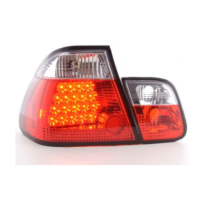 Kit De Pilotos Traseros Led Bmw Serie 3 Sedanunsine Modelo E46  98-01 Color Claro/Rojo Fk Automotive