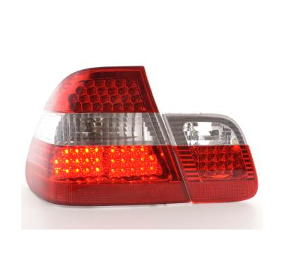 Kit De Pilotos Traseros Led Bmw Serie 3 E46 Sedan, Rojo/Color Claro Fk Automotive