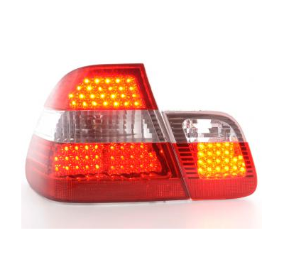 Kit De Pilotos Traseros Led Bmw Serie 3 E46 Sedan, Rojo/Color Claro Fk Automotive