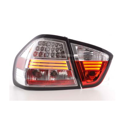 Kit De Pilotos Traseros Led Bmw Serie 3 E90 Sedan  05-08, Cromado Fk Automotive